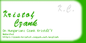kristof czank business card